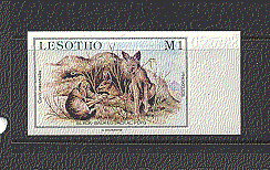 Lesotho 1984 M1 Jackal / Wildlife 1v imperforate (n16394)
