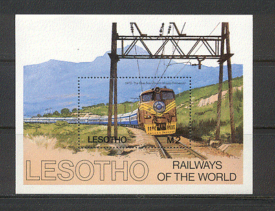 Lesotho 1984 Railway / Rail / Blue Train / Transport m / s a27