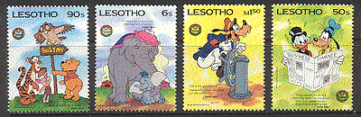 Lesotho 1985 Disney / OWL / Elephant / Winnie the Pooh s2610