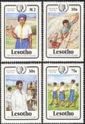 Lesotho 1985 Girl Guides 75th/ Youth Year/ Guiding/ Rock Climbing/ Sports/ Medical 4v set (n15307)