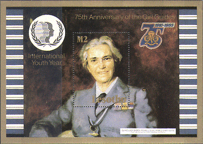 Lesotho 1985 Youth / Girl Guides / Baden-Powell m / s n14066