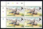 Lesotho 1986 Birds / Nature 15s on 2s surch 2A c / b (a58)