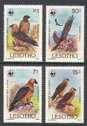 Lesotho 1986 Birds / Raptors / WWF 4v part set (n21917)
