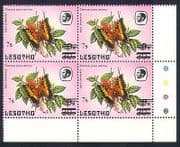 Lesotho 1986 Butterflies 7s on 9s on 30s surch c / b a66
