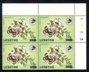 Lesotho 1986 Butterflies / Insects 15s on 3s sur c / b a65