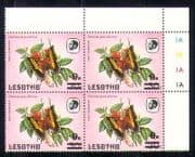 Lesotho 1986 Butterflies / Insects 9s on 30s sur c / b a69