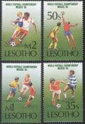 Lesotho 1986 Football World Cup, Mexico/ WC/ Sport/ Games/ 4v set (b1276)