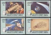 Lesotho 1986 Halley's Comet/ Space/ Science/ Astronomy/ Telescope 4v set (b7665)