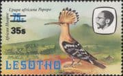 Lesotho 1986 Hoopoe 35s on 75s (1981 imprint) Value under Bars/ Birds/ Surcharge 1v (n22437)