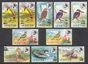 Lesotho 1986 Surcharges / Birds / Raptors 10v (n21914)