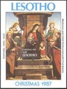 Lesotho 1987 Christmas/ Greetings/ Raphael/ Madonna & Child/Art 1v m/s (n16338)