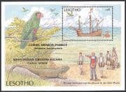 Lesotho 1987 Columbus / Parrot / Reptile / Ship m / s n16328