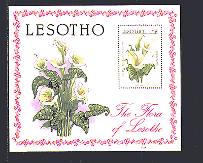 Lesotho 1987 Fauna / Flower / Plants / Pig Lily m / s (n14061)