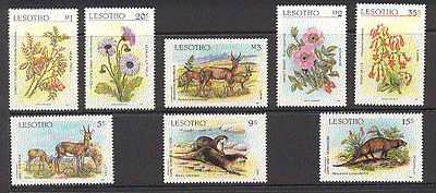 Lesotho 1987 Flora & Fauna 8v set ref:s2615