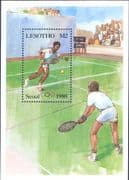 Lesotho 1987 Olympic Games/ Olympics/ Tennis/ Sports 1v m/s (n13897)