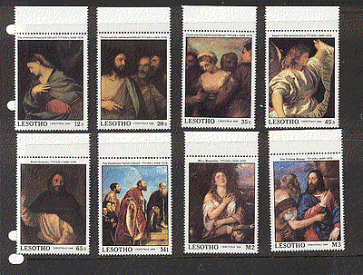 Lesotho 1988 Christmas / ART 8v set ref:n16915