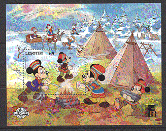 Lesotho 1988 Disney / Wigwam m / s ref:b584