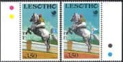 Lesotho 1988 Olympic Games/ Flag ERROR/ Horses/ Show Jumping/ Olympics/ Sports 2v (b4476)