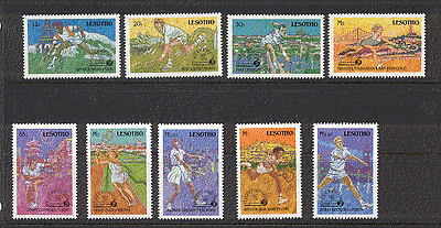 Lesotho 1988 TENNIS / Sport / People / Players 9v set n16927