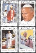 Lesotho 1988 Visit of Pope John Paul II/ Religion/ People/ Papal 4v set (n16520)