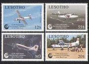 Lesotho 1989 Aviation / Red Cross / Medical / Plane 4v n16514