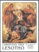 Lesotho 1989 Christmas/ Greetings/ Velazquez/ Madonna/ Artists/ Art 1v m/s (n16331)