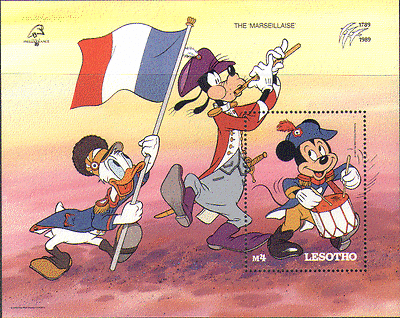 Lesotho 1989 Disney MILITARY m / s ref:n14472