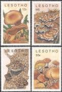 Lesotho 1989 Fungi/ Mushrooms/ Nature/ Plants 4v set (s2613)