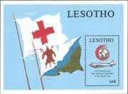 Lesotho 1989 Red Cross 125th/ Medical/ Welfare/ Aviation/ Plane/ Flags 1v m/s (n13889)