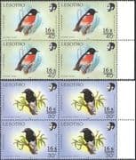 Lesotho 1990 16s on 30s/ 16s on 40s/Birds 2 x blks Surcharge missing bars ERROR (b3148)