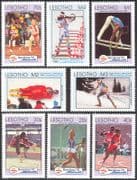 Lesotho 1992 Olympic Games/ Olympics/ Sports/ Rifle Shooting/ Biathlon/ Athletics/ Gymnastics/ Luge/ Skiing 8v set (n16924)