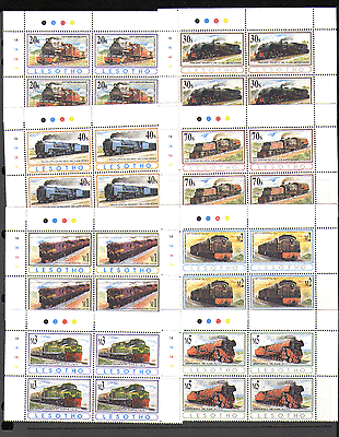 Lesotho 1993 TRAINS  /  Steam  /  Rail  /  Transport 8v c  /  b  n16104
