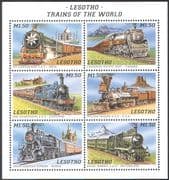 Lesotho 1996 Locomotives/ Trains/ Steam Engines/ Railways/ Transport 6v sht (s464)