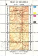 Lesotho 1996 Maps/ Map-making/ Geography/ Cartography/ History/ Heritage 3 x 10v se-tenant sheets VFU (s461g)