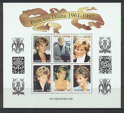 Lesotho 1998 Diana, Princess of Wales 6v sht ref:s836