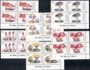 Lesotho 1998 Fungi/ Mushrooms/ Plants/ Nature/ Edible/ Poisonous 6 x 4v Questa blks (b5324d)