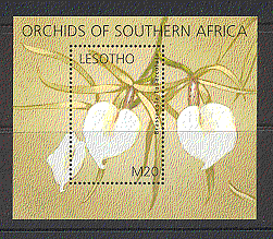 Lesotho 2002 Flowers / Orchids / Plants / Flora m / s (s2294)