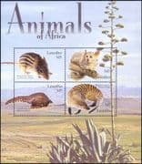 Lesotho 2004 Pangolin/ Mouse/ Mongoose/ Galago/ Animals/ Nature/ Wildlife 4v sht (n12439)