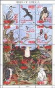 Liberia 1993 Eagles/ Heron/ Hoopoe/ Parrot/ Swallow/Hawks/ Birds/ Nature/ Raptors 12v sht (b4780)