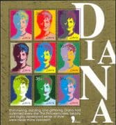 Liberia 1997 Diana, Princess of Wales/ Royal/ Royalty/ Art/ People 9v sht (b2177)