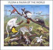 Liberia 1999 Animals/ Birds/ Orchid/ Flowers/ Insects/ Nature/ Wildlife 12v sht (b4932v)