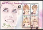 Liberia 2007 Diana / Princess of Wales / Royal / Royalty / People 4v m / s (n39284)
