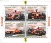 Liberia 2008 Ferrari/ Racing Cars/ Grand Prix/ GP/ F1/ Motor Racing/ Transport/ Sport m/s (s5044t)