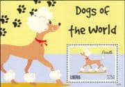 Liberia 2012 Poodle/ Dogs/ Pets/ Animals/ Nature 1v m/s (b3709b)
