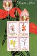 Liberia 2014 Flowers/ Orchids/ Nature/ Plants/ Conservation 4v m/s (b2360b)