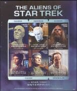 Liberia 2016 Star Trek/ Dr Phlox/ Aliens/ Space/ TV/ Television 6v m/s (b8000m)