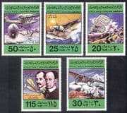 Libya 1978 Planes / Wright / Bleriot / Aircraft / Aviation / Flight / Transport 5v set s2737