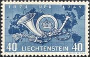 Liechtenstein 1949 Universal Postal Union/ UPU/ World Map/ Communication/ Post/ Mail 1v (n45309p)