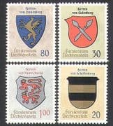 Liechtenstein 1965 Coat-of-Arms / Heraldry / Lions / Griffin / History 4v set (n37733)