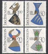 Liechtenstein 1966 Coat-of-Arms / Heraldry / Griffin / Mythical Animals 4v set n37734